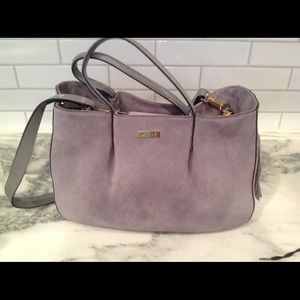 Milly gray suede purse